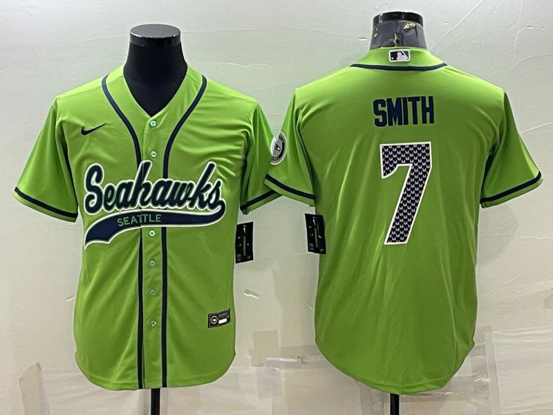 Supply Cheap Men Seattle Seahawks 7 Smith Green 2022 Nike Co branded NFL Jersey Jerseys With Free Shipping